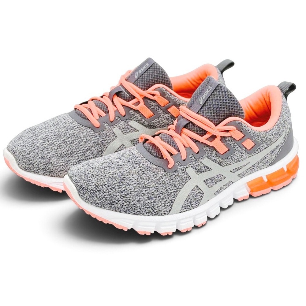 ASICS Gel Quantum 90 Womens Size 8.5 Silver Coral Running Shoes Lace Up 1022A115